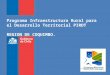 Programa Infraestructura Rural para el Desarrollo Territorial PIRDT REGION DE COQUIMBO