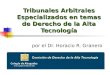 Tribunales Arbitrales Especializados en temas de Derecho de la Alta Tecnología por el Dr. Horacio R. Granero