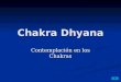 Chakra Dhyana Contemplación en los Chakras. ¿Qué es Chakra Dhyana? Chakra Dhyana es una meditación muy poderosa que concentra la atención en los chakras