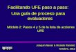 Facilitando UFE paso a paso: Una guía de proceso para evaluadores Joaquín Navas & Ricardo Ramírez Octubre, 2012 Módulo 2: Pasos 4 y 5 de la lista de acciones