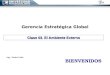 Gerencia Estratégica Global Ing : Victor León BIENVENIDOS Clase 03. El Ambiente Externo
