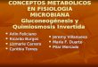 CONCEPTOS METABOLICOS EN FISIOLOGIA MICROBIANA Gluconeogénesis y Quimiosmosis Invertida CONCEPTOS METABOLICOS EN FISIOLOGIA MICROBIANA Gluconeogénesis