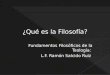 Fundamentos Filosóficos de la Teología: L.F. Ramón Salcido Ruiz