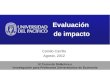 Camilo Carrillo Agosto, 2012 Evaluación de impacto IV Curso de Didáctica e Investigación para Profesores Universitarios de Economía