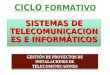 CICLO FORMATIVO SISTEMAS DE TELECOMUNICACIONES E INFORMÁTICOS GESTIÓN DE PROYECTOS DE INSTALACIONES DE TELECOMUNICAIONES 1