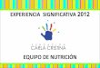 JARDÍN INFANTIL BUEN COMIENZO MONTECARLO 2012 Siguiendo con uno de los objetivos de la Fundación Carla Cristina “contribuir al desarrollo integral de