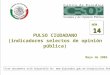 --1-- PULSO CIUDADANO (indicadores selectos de opinión pública) Mayo de 2005 14 NÚM. 14 Este documento está disponible en: 