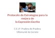 Protocolo de Estrategias para la mejora de la Expresión Escrita C.E.I.P. Pradera de Pradera Villamuriel de Cerrato