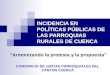 INCIDENCIA EN POLÍTICAS PÚBLICAS DE LAS PARROQUIAS RURALES DE CUENCA “Armonizando la protesta y la propuesta” CONSORCIO DE JUNTAS PARROQUIALES DEL CANTON