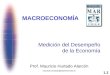 Medición del Desempeño de la Economía MACROECONOMÍA Prof. Mauricio Hurtado Alarcón mauricio.hurtado@udelmarnorte.cl 1.2
