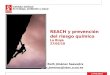 27/05/2010 REACH y prevención del riesgo químico La Rioja 27/05/10 Ruth Jiménez Saavedra ruth.jimenez@istas.ccoo.es 25/04/2015