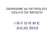 DERRAME de PETROLEO GOLFO DE MEXICO I N F O R M E JULIO 2010