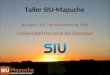 Taller SIU-Mapuche Universidad Nacional del Comahue Neuquén, 6 y 7 de Noviembre de 2008 Consorcio SIU