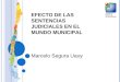 EFECTO DE LAS SENTENCIAS JUDICIALES EN EL MUNDO MUNICIPAL Marcelo Segura Uauy