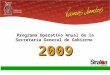 Programa Operativo Anual de la Secretaría General de Gobierno2009 1