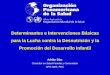Determinantes e Intervenciones Básicas para la Lucha contra la Desnutrición y la Promoción del Desarrollo Infantil Adrián Díaz Consultor en Salud Familiar