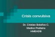 Crisis convulsiva Dr. Cristian Bolaños C. Medico Pediatra HMEADB
