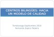 Torrelavega-Septiembre 2010 Fernando Zapico Teijeiro CENTROS BILINGÜES: HACIA UN MODELO DE CALIDAD