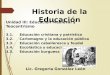 Historia de la Educación Unidad III: Educación Medieval y Teocentrismo 3.1. Educación cristiana y patrística 3.2. Carlomagno y la educación pública 3.3