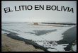 LitioLitio Li Johan n Arfve dson Yacimi entos y salmue ras Litio en Bolivia Triang ulo del litio