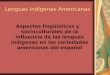 Lenguas Indígenas Americanas Aspectos lingüísticos y socioculturales de la influencia de las lenguas indígenas en las variedades americanas del español