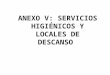 ANEXO V: SERVICIOS HIGIÉNICOS Y LOCALES DE DESCANSO