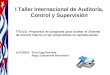 TÍTULO: Propuesta de programa para auditar el Sistema de Control Interno en las cooperativas no agropecuarias. AUTORES: Elsa Puga Rochela Jorge Zubizarreta