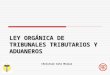 LEY ORGÁNICA DE TRIBUNALES TRIBUTARIOS Y ADUANEROS Christian Aste Mejías
