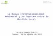 1 La Nueva Institucionalidad Ambiental y su Impacto sobre la Gestión Local Sergio Espejo Yaksic Temuco, 30 de agosto de 2012