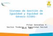 MaYO, 2012 Sistema de Gestión de Igualdad y Equidad de Género-SIGEG- Pilar González V. Sector Trabajo y Seguridad Social