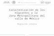 1 Caracterización de los migrantes a la Zona Metropolitana del valle de México Migración interna