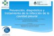 Prevención, diagnóstico y tratamiento de la infección de la cavidad pleural Dr. Alejandro J. Videla Montilla, FCCP, Mgr (candidato) Servicio de Neumonología,