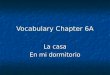 Vocabulary Chapter 6A La casa En mi dormitorio. la alfombra