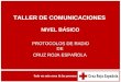 PROTOCOLOS DE RADIO DE CRUZ ROJA ESPAÑOLA TALLER DE COMUNICACIONES NIVEL BÁSICO