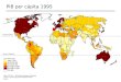 PIB per cápita 1995. PIB per cápita por latitud