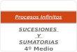 SUCESIONES Y SUMATORIAS 4º Medio Electivo Procesos Infinitos