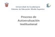 Proceso de Autoevaluación Institucional. Autoevaluación Informe Final Evaluación externa Autoevaluación