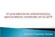 El procedimiento administrativo sancionatorio contenido en la LEFP Andrés Troconis Torres