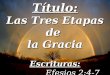 Título: Las Tres Etapas de la Gracia Escrituras: Efesios 2:4-7 Efesios 2:4-7 San Juan 3:3 San Juan 3:3