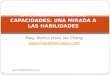 Mag. Blanca Jesús Joo Chang asesorias@blancajoo.com LA EVALUACIÓN DE LAS CAPACIDADES: UNA MIRADA A LAS HABILIDADES