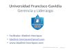 27/04/2015  Universidad Francisco Gavidia Gerencia y Liderazgo Facilitador: Bladimir Henríquez bladimir.henriquez@gmail.com 