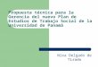 Propuesta técnica para la Gerencia del nuevo Plan de Estudios de Trabajo Social de la Universidad de Panamá Nixa Delgado de Tirado