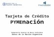 Tarjeta de Crédito PYME nación Subgerencia General de Banca Individuos Banco de la Nación Argentina