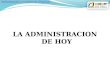 LA ADMINISTRACION DE HOY Administración y Creación de Empresas