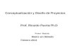 Conceptualización y Diseño de Proyectos Prof. Ricardo Puerta Ph.D Primer Modulo: Matriz sin Método Febrero 2013