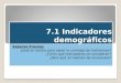 7.1 Indicadores demográficos Saberes Previos: ¿Qué se realiza para saber la cantidad de habitantes? ¿Cómo qué indicadores se consideran? ¿Para qué se realizan