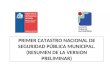 PRIMER CATASTRO NACIONAL DE SEGURIDAD PÚBLICA MUNICIPAL. (RESUMEN DE LA VERSION PRELIMINAR)