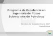 Programa de Excelencia en Ingeniería de Pozos Submarinos de Petrobras Mendoza, 12 de septiembre de 2007 Paulo Rovina
