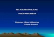 RELACIONES PUBLICAS: VISION PRELIMINAR Relatores: Ulises Valderrama Celeste Rivera G. Celeste Rivera G