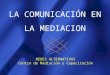 LA COMUNICACIÓN EN LA MEDIACION REDES ALTERNATIVAS Centro de Mediación y Capacitación